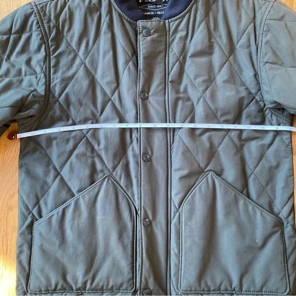 Filson Men’s Quilted Pact Jacket in dark otter green, small - Picture 5 of 9